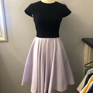 Ted Baker contrast full skirt dress, Lilac/Black